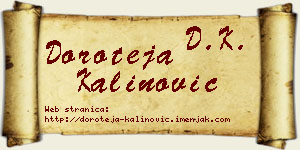 Doroteja Kalinović vizit kartica